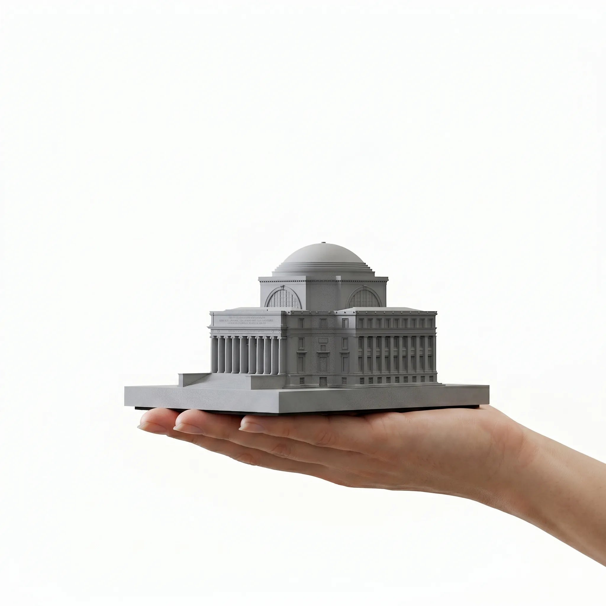 Columbia Low Memorial Library – handcrafted concrete replica, back view