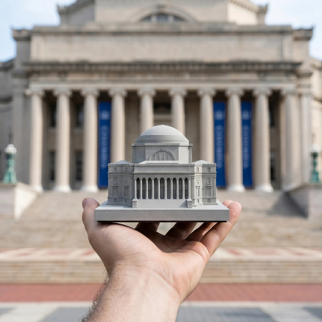 Columbia Low Memorial Library – architectural miniature, close-up texture detail