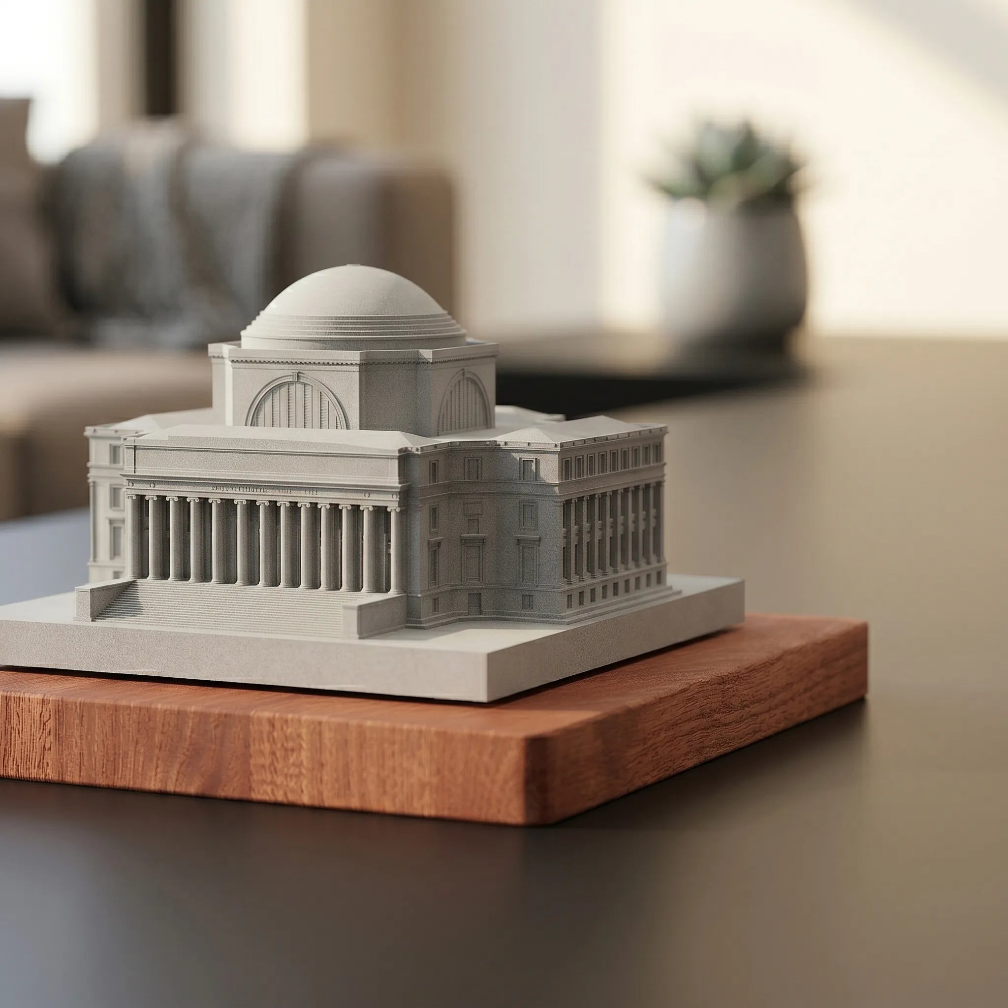 Columbia Low Memorial Library – concrete model, top-down view