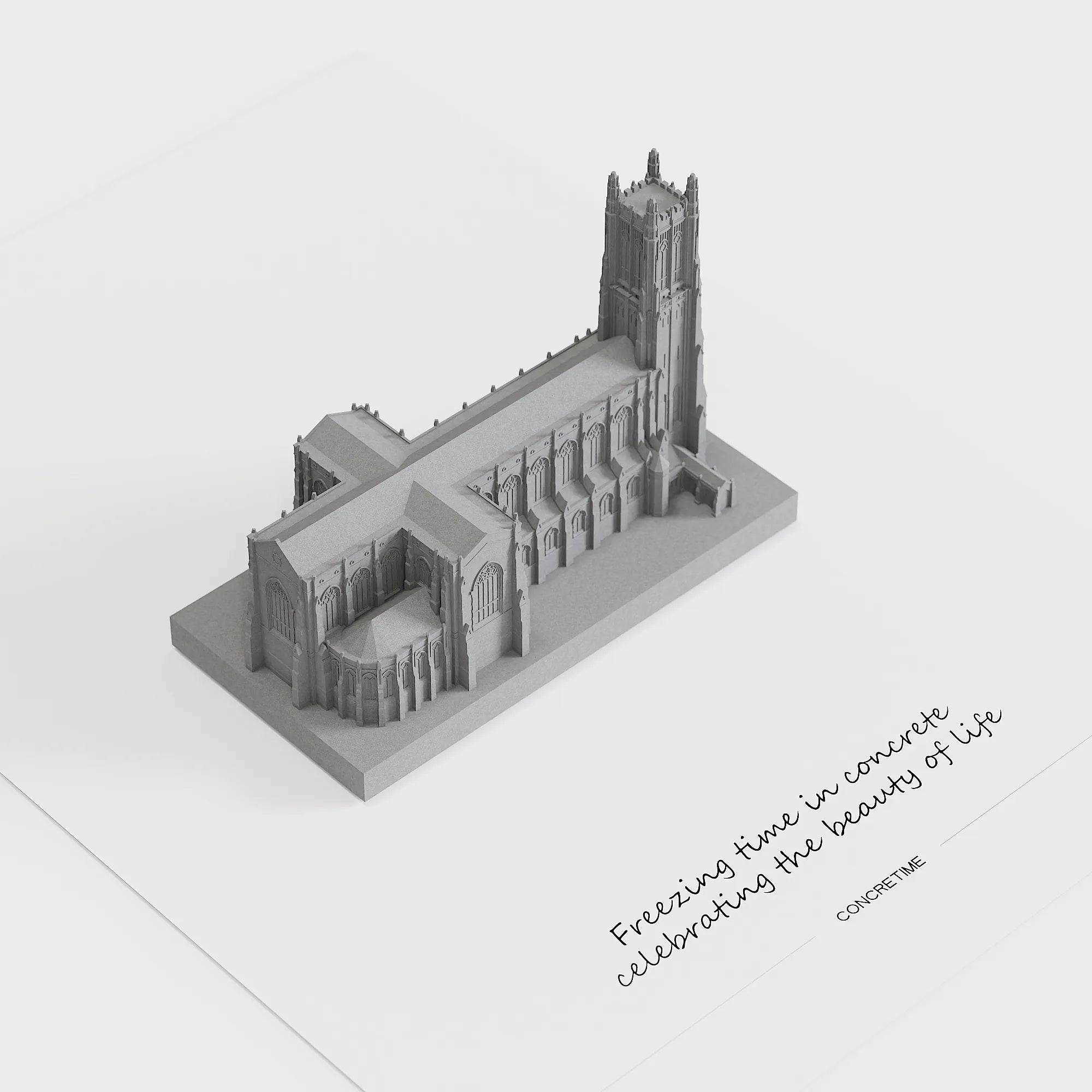 Duke University Chapel Concrete Model – Collegiate Gothic Graduation Gift & Alumni Desk Decor