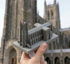 Duke University Chapel - handcrafted concrete sculpture with wood base