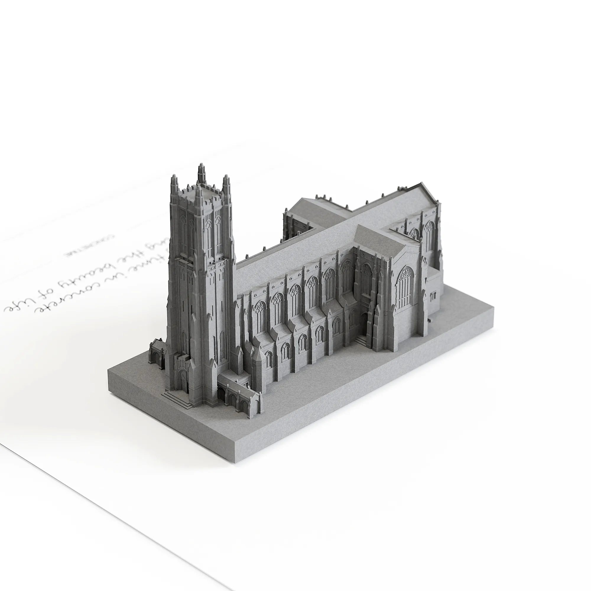 Duke University Chapel Concrete Model – Collegiate Gothic Graduation Gift & Alumni Desk Decor