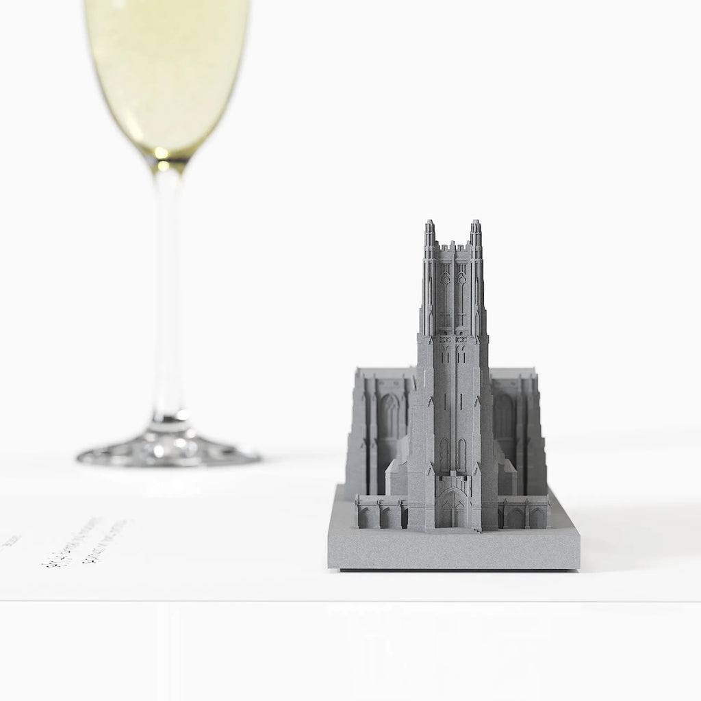 Duke University Chapel Concrete Model – Collegiate Gothic Graduation Gift & Alumni Desk Decor