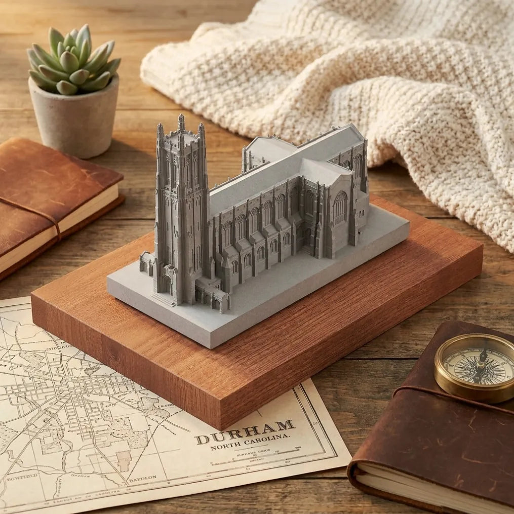 Duke University Chapel - concrete replica, detailed side view