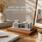 National Gallery of Art East Building concrete miniature model – front view