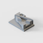 National Gallery of Art East Building concrete model – detail of geometric facade