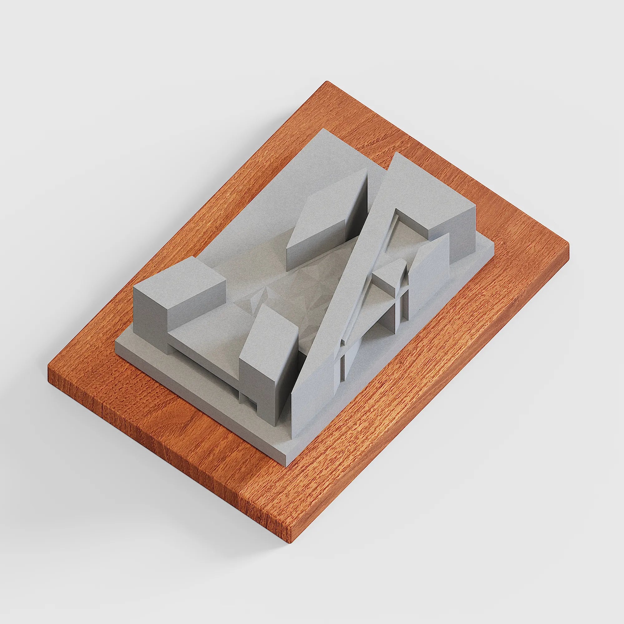 Handcrafted concrete architecture miniature – NGA East Building close-up texture