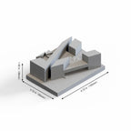 National Gallery of Art East Building concrete miniature – overhead view on display base
