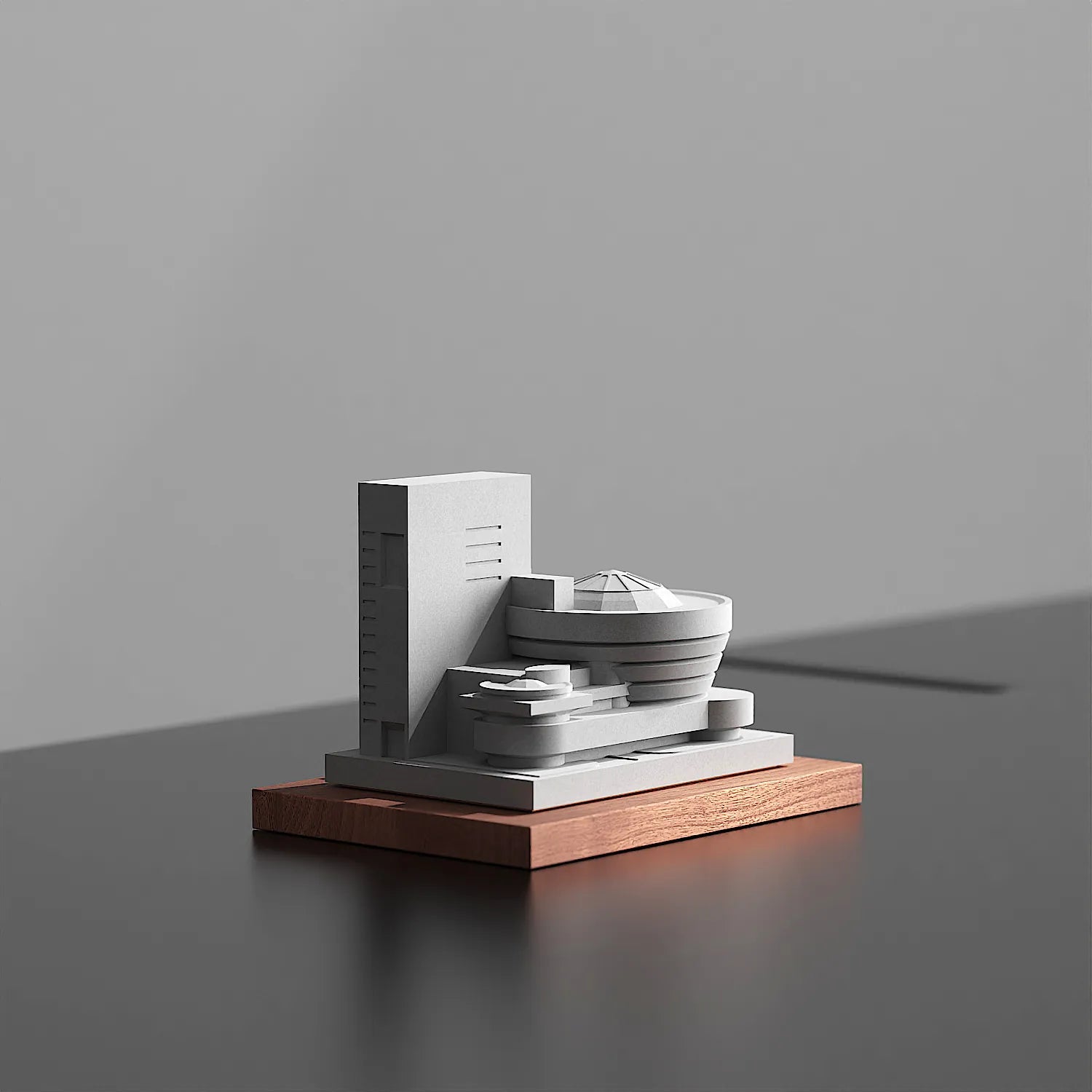 Guggenheim Museum Concrete Model, Frank Lloyd Wright Miniature Architecture