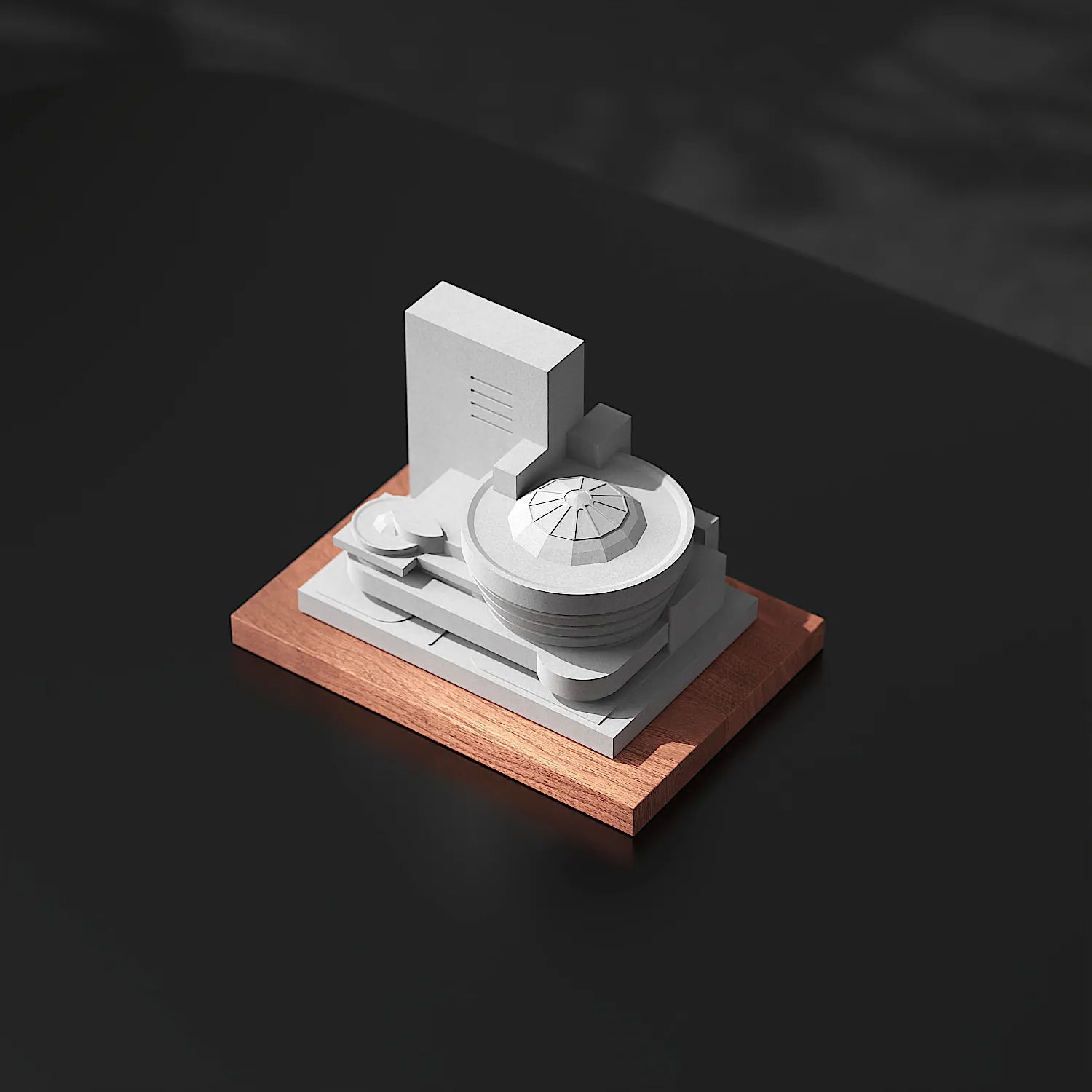 Guggenheim Museum – concrete landmark model, lifestyle shot