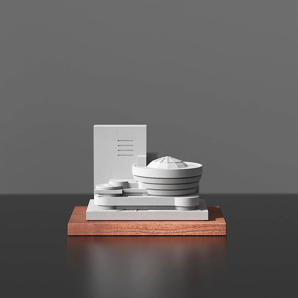 Guggenheim Museum – architectural concrete sculpture, 45° view