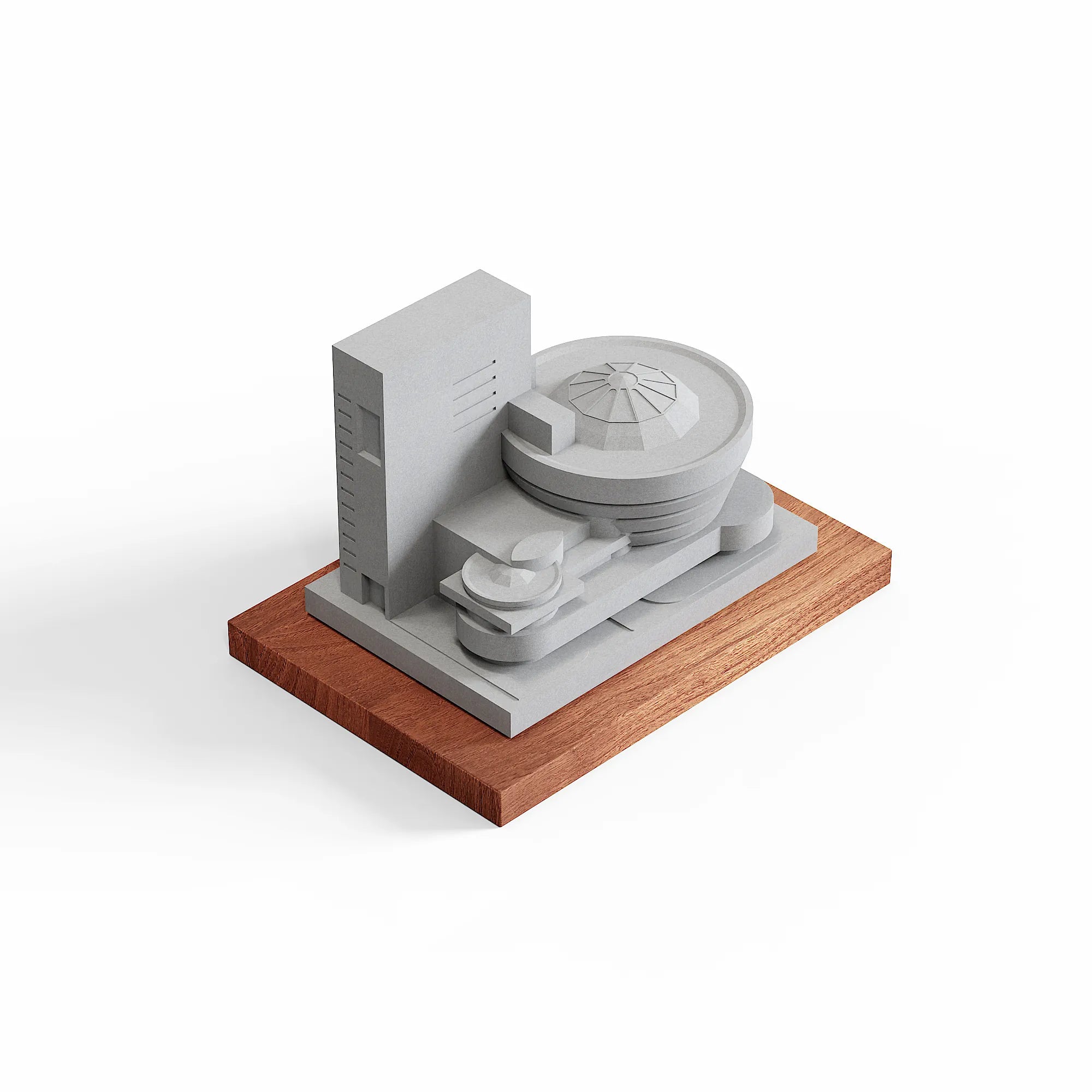 Guggenheim Museum – architectural model concrete, shadow detail