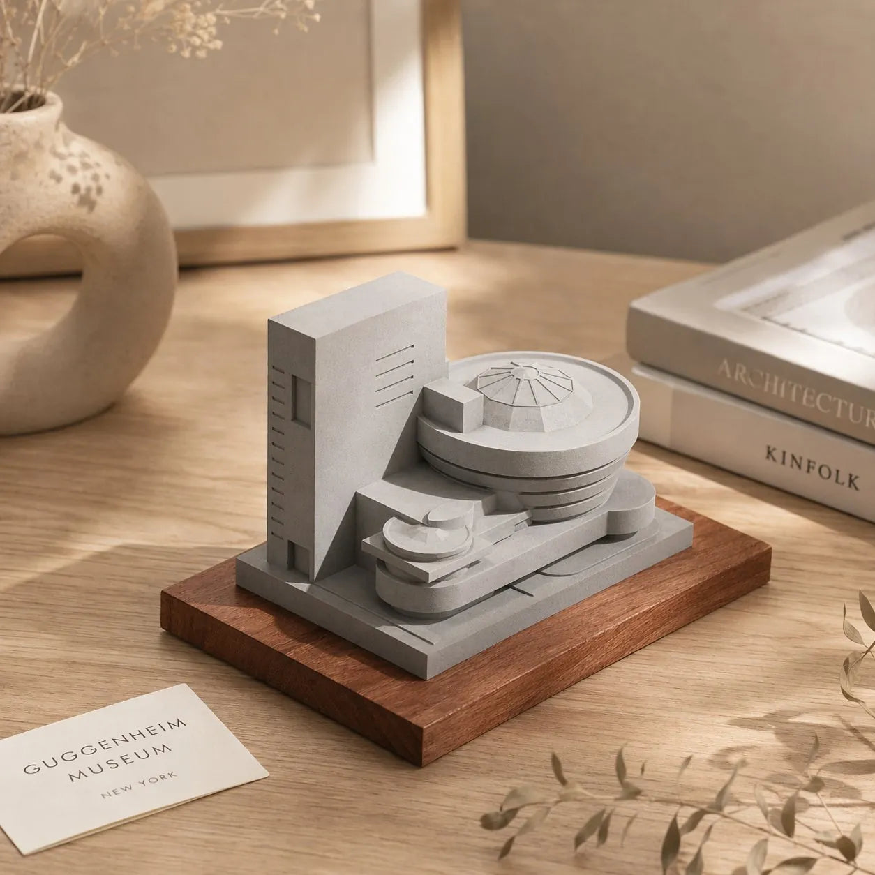 Guggenheim Museum – custom engraved concrete miniature gift