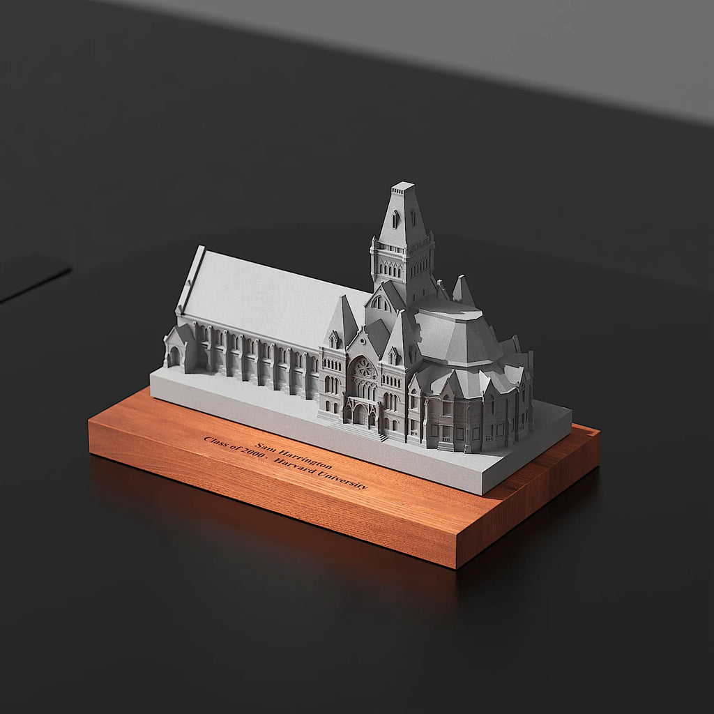 Harvard Memorial Hall - concrete architectural model, hero shot