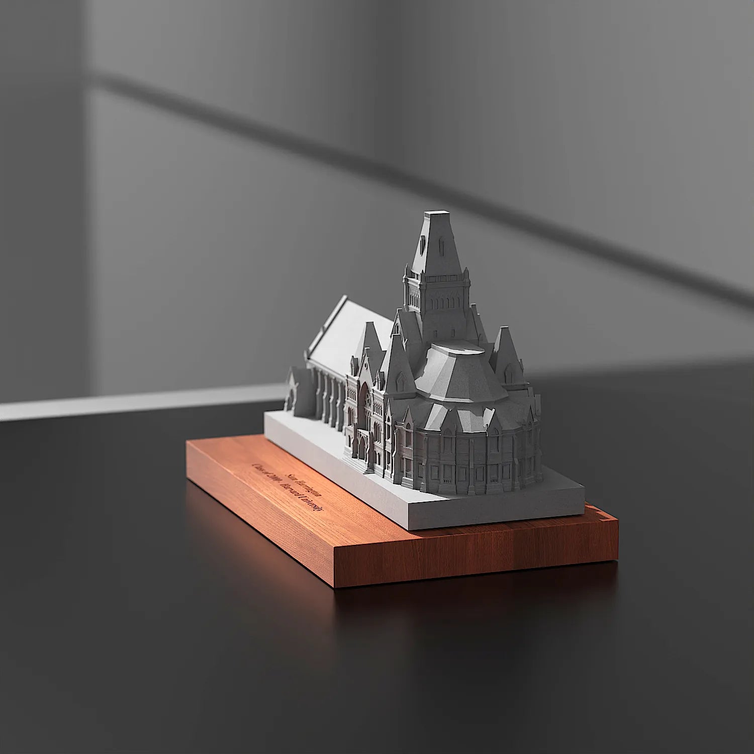 Harvard Memorial Hall - desk decor concrete replica, angled view