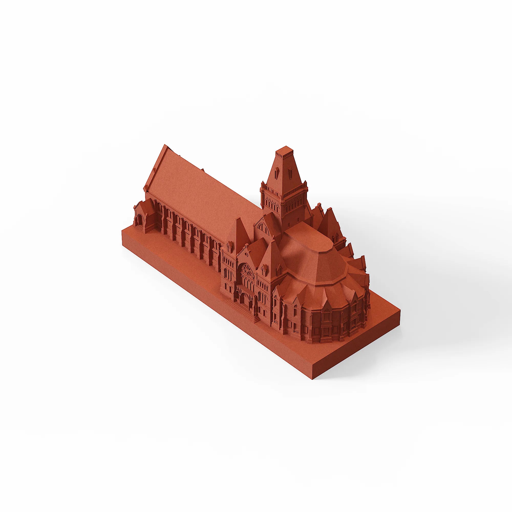 Harvard Memorial Hall - concrete landmark model, lifestyle shot