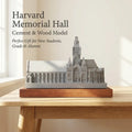 Harvard Memorial Hall - handcrafted concrete miniature, front view