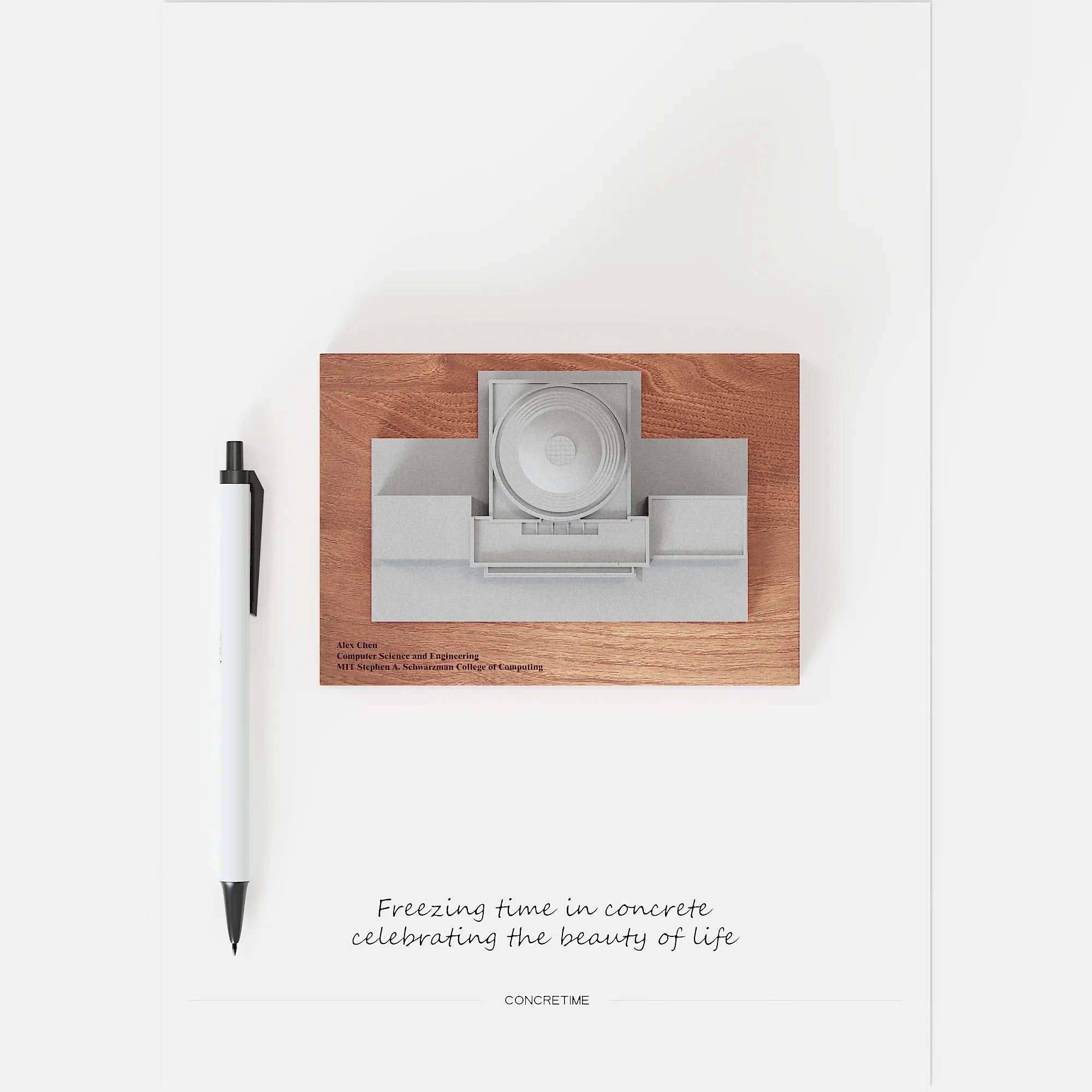 MIT Great Dome – concrete landmark model, lifestyle shot