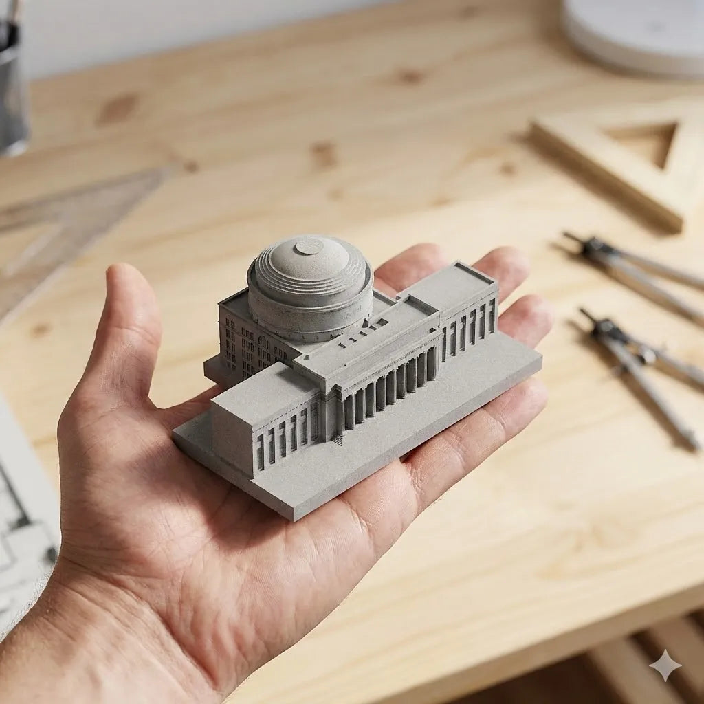 MIT Great Dome – concrete replica, detailed side view
