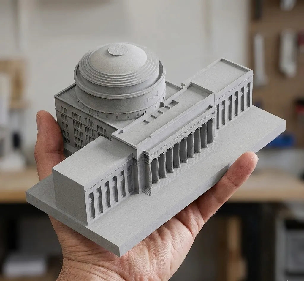 MIT Great Dome – handcrafted concrete sculpture with wood base