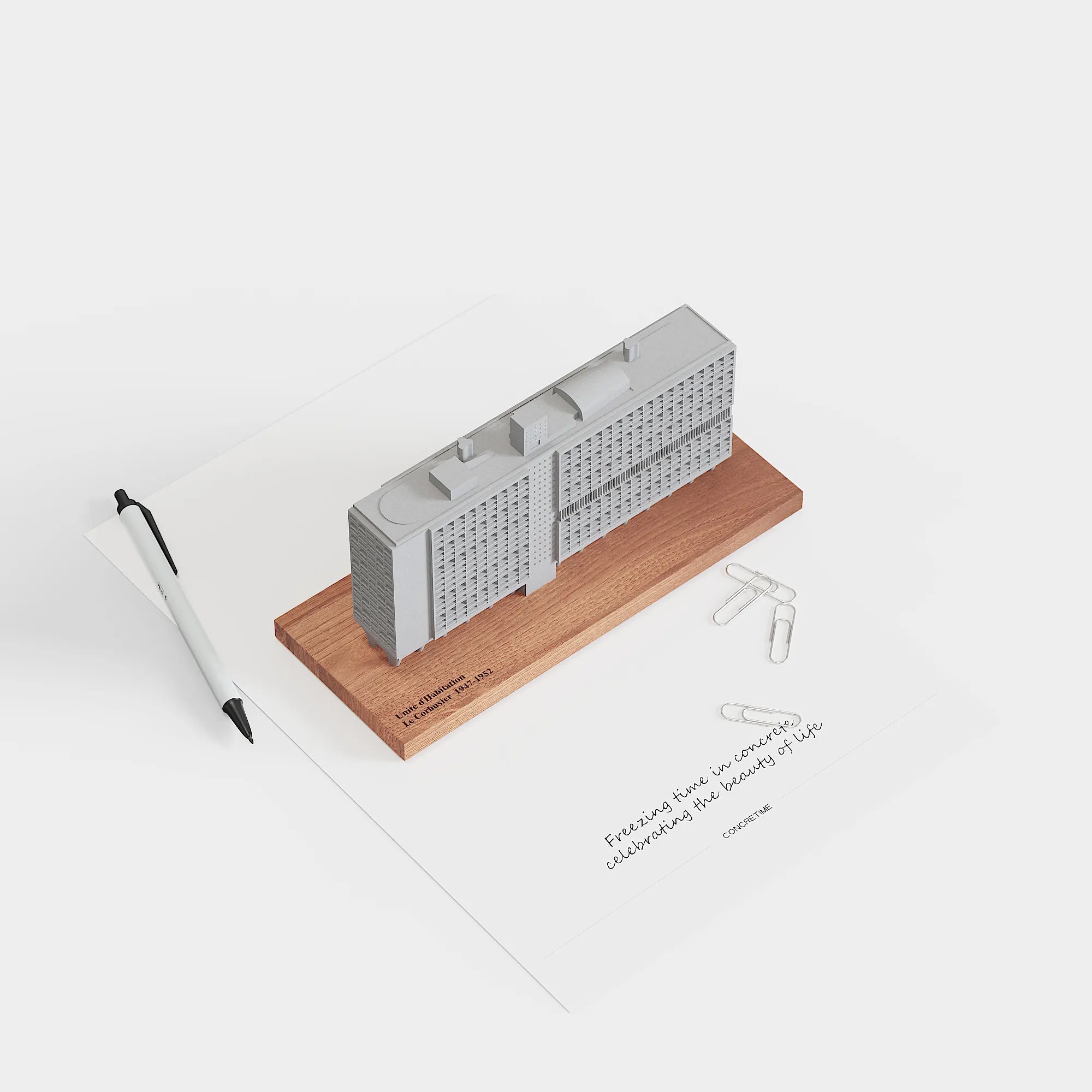 Le Corbusier Marseille Housing Unit Concrete Model, Brutalist Architecture Sculpture