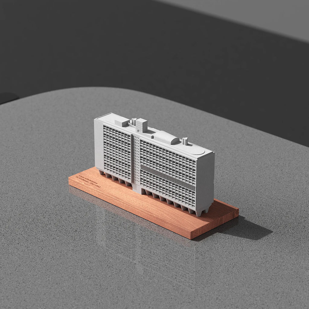 Marseille Unité d'Habitation – architectural miniature, close-up texture detail