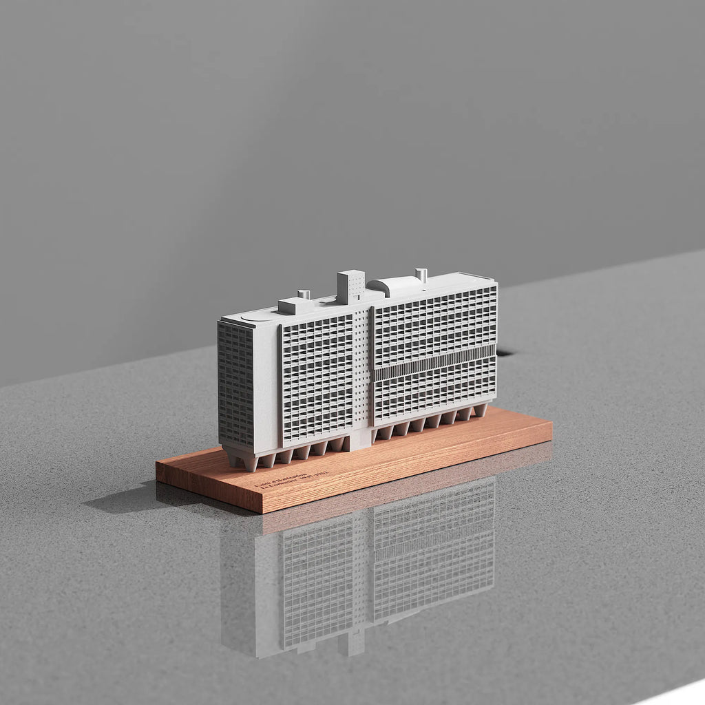 Marseille Unité d'Habitation – concrete model, top-down view