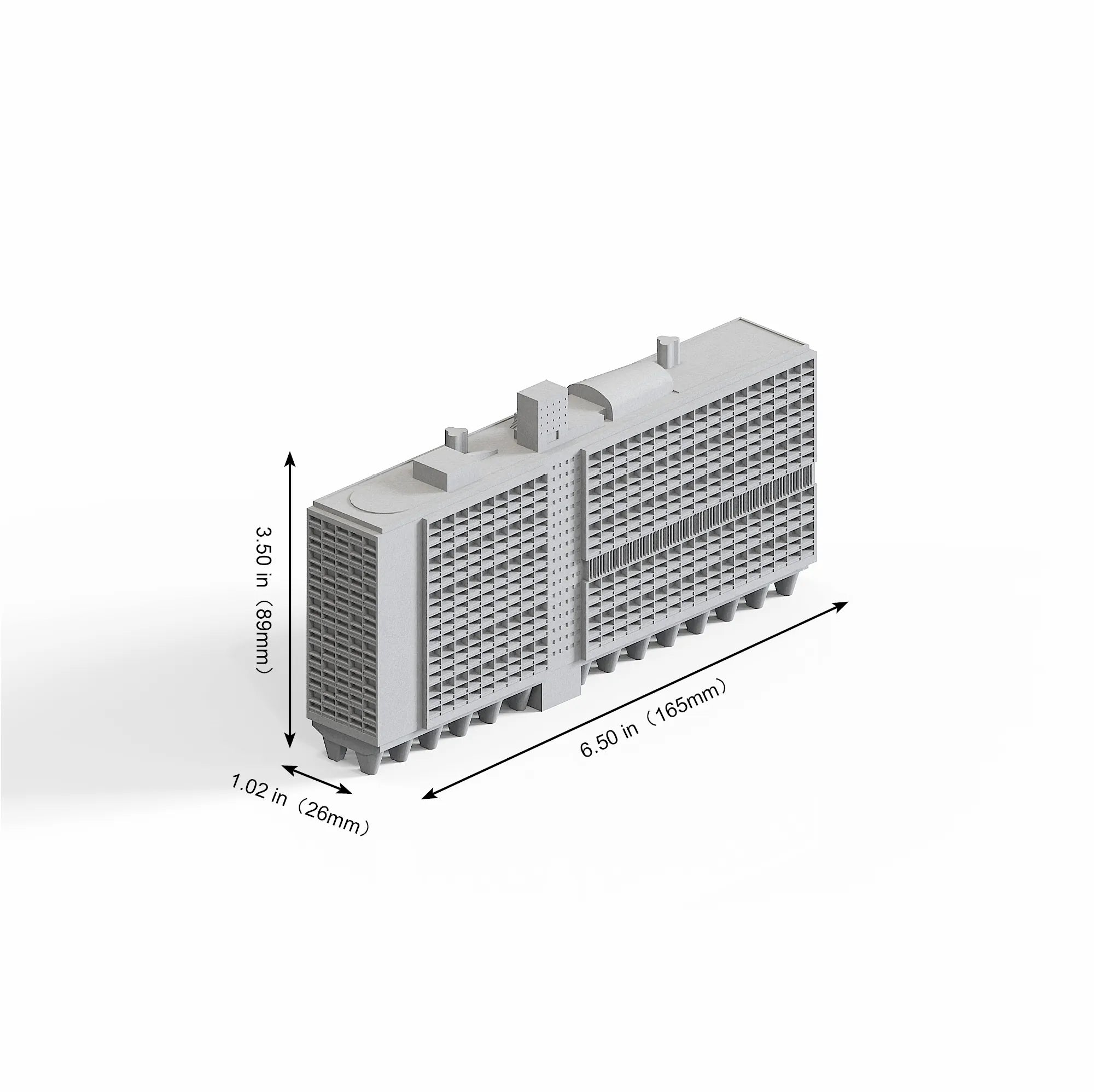 Marseille Unité d'Habitation – concrete landmark model, lifestyle shot