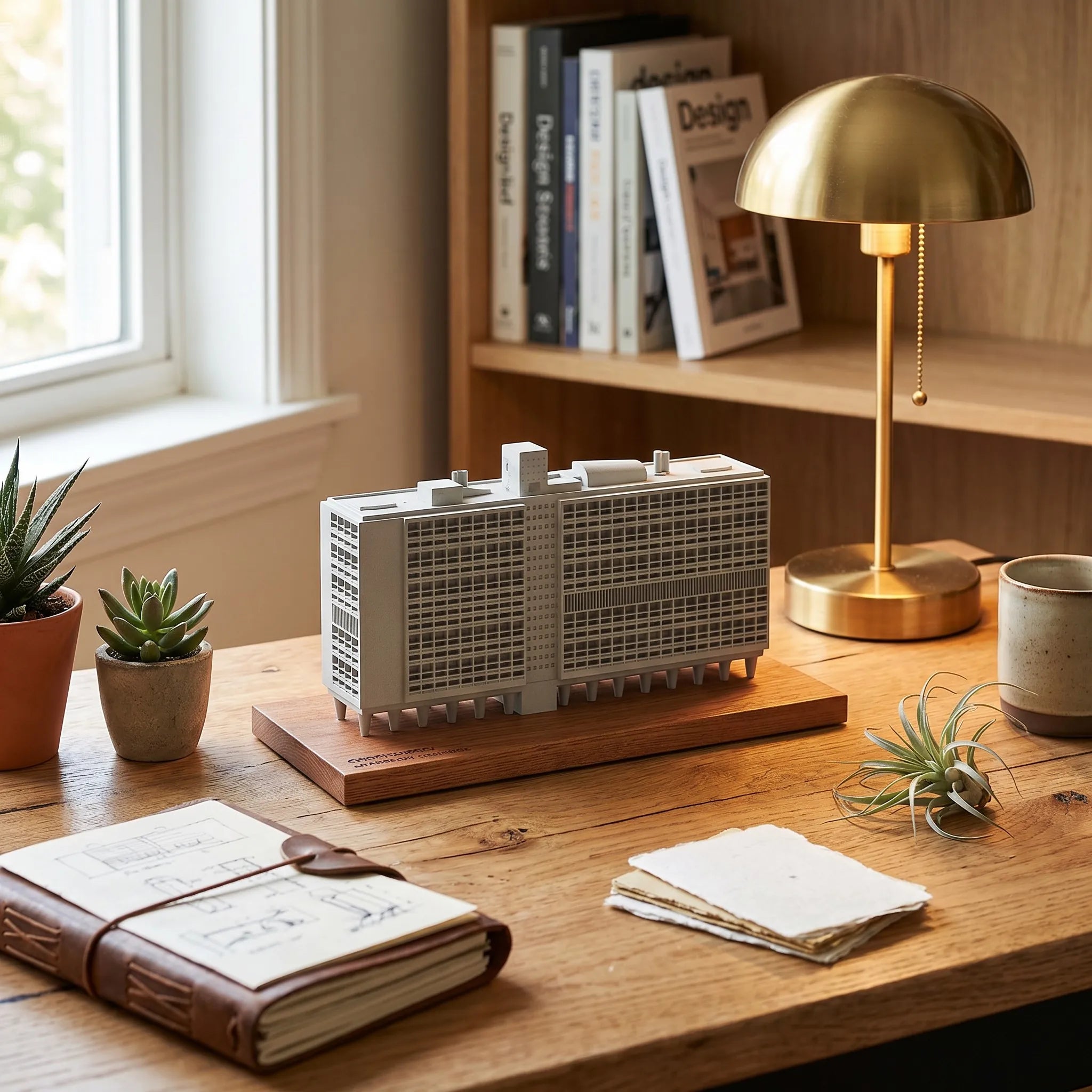 Marseille Unité d'Habitation – concrete architectural model, hero shot