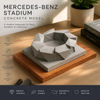 Mercedes-Benz Stadium – handcrafted concrete miniature, front view