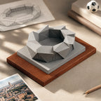Mercedes-Benz Stadium – handcrafted concrete sculpture with wood base