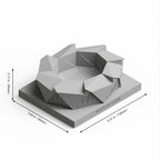 Mercedes-Benz Stadium – concrete sculpture, detail close-up