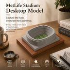 MetLife Stadium – handcrafted concrete miniature, front view