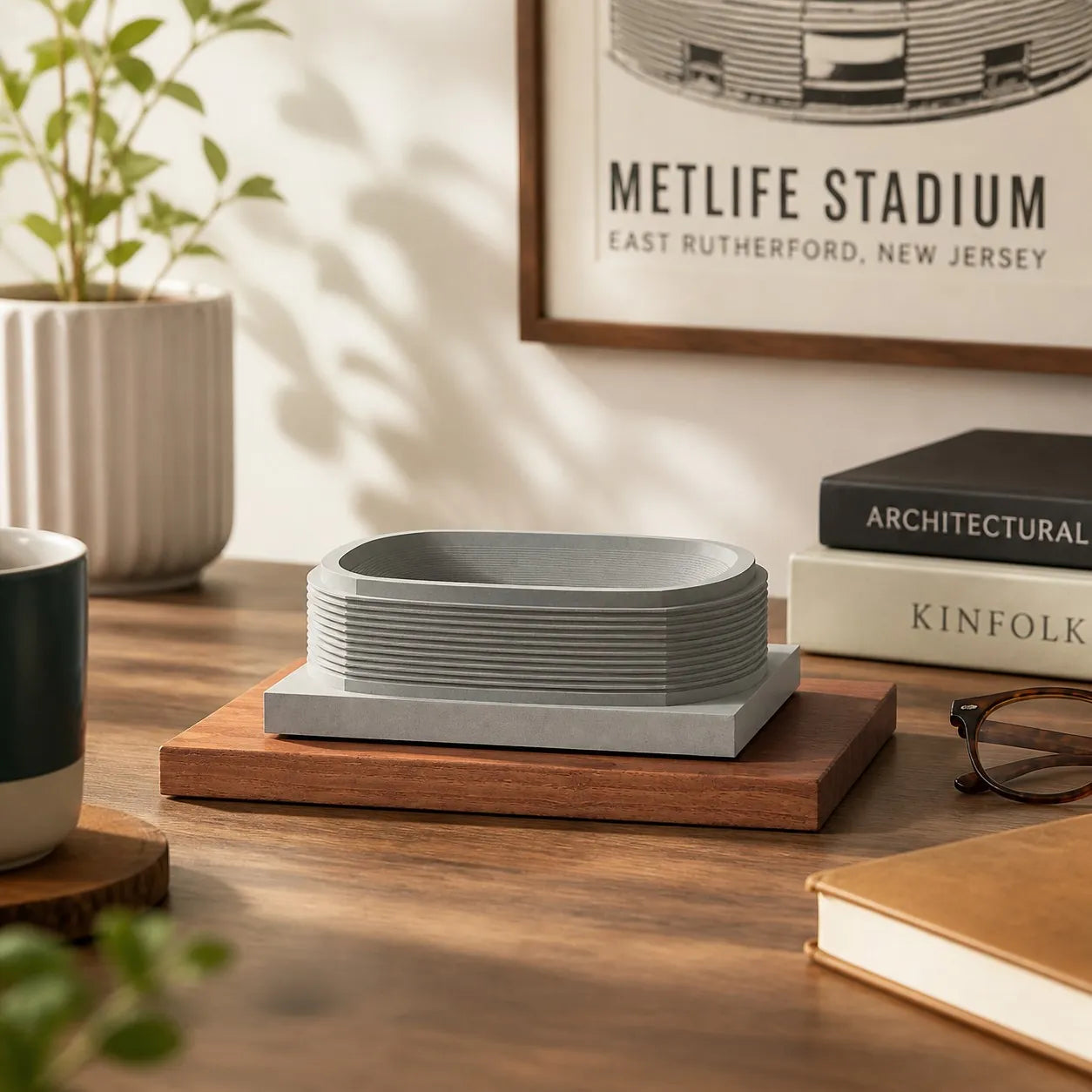 MetLife Stadium – concrete replica, detailed side view