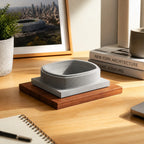 MetLife Stadium – handcrafted concrete sculpture with wood base