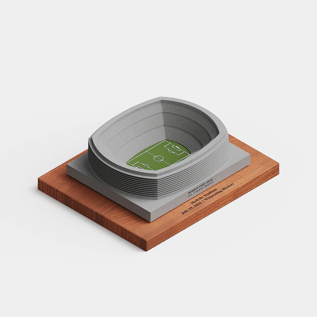 MetLife Stadium – handcrafted concrete replica, back view