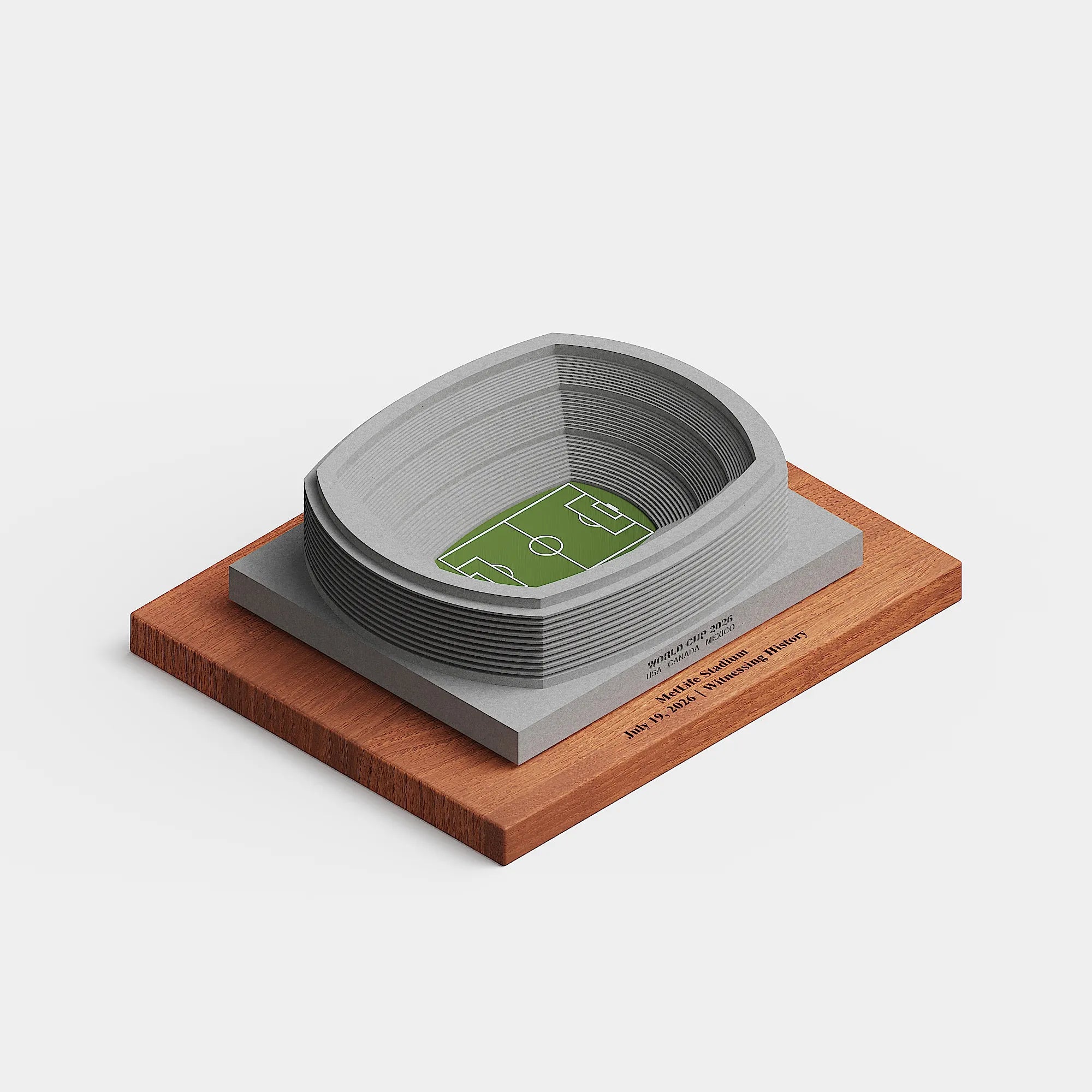 MetLife Stadium – handcrafted concrete replica, back view