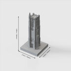 MSU Beaumont Tower - concrete sculpture, detail close-up