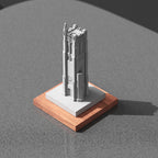 MSU Beaumont Tower - concrete replica, detailed side view