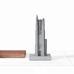 MSU Beaumont Tower - concrete landmark model, lifestyle shot