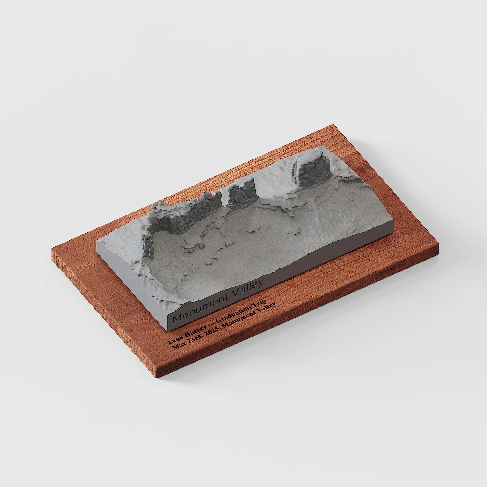 Monument Valley – desk decor concrete replica, angled view