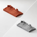 Monument Valley – concrete landscape miniature, aerial view