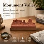 Monument Valley – handcrafted concrete miniature, front view