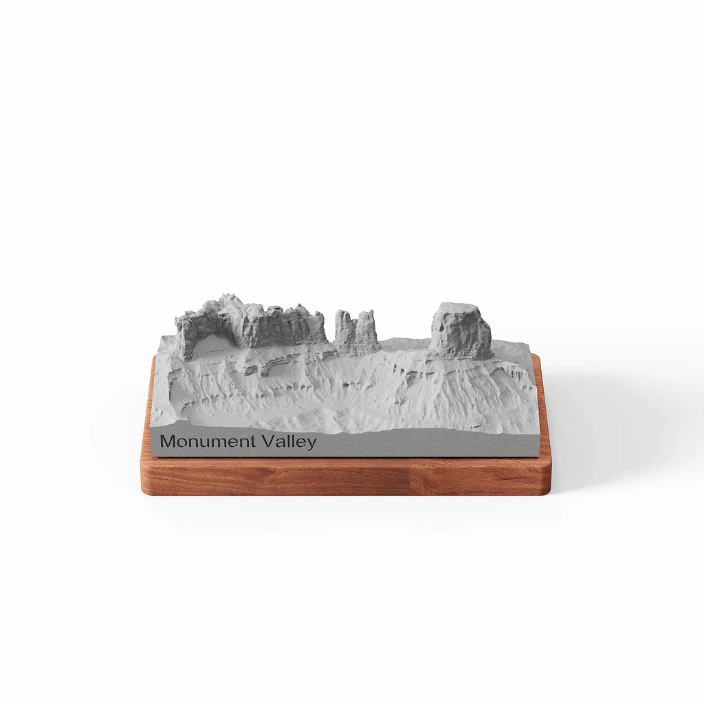 Monument Valley – architectural concrete sculpture, 45° view