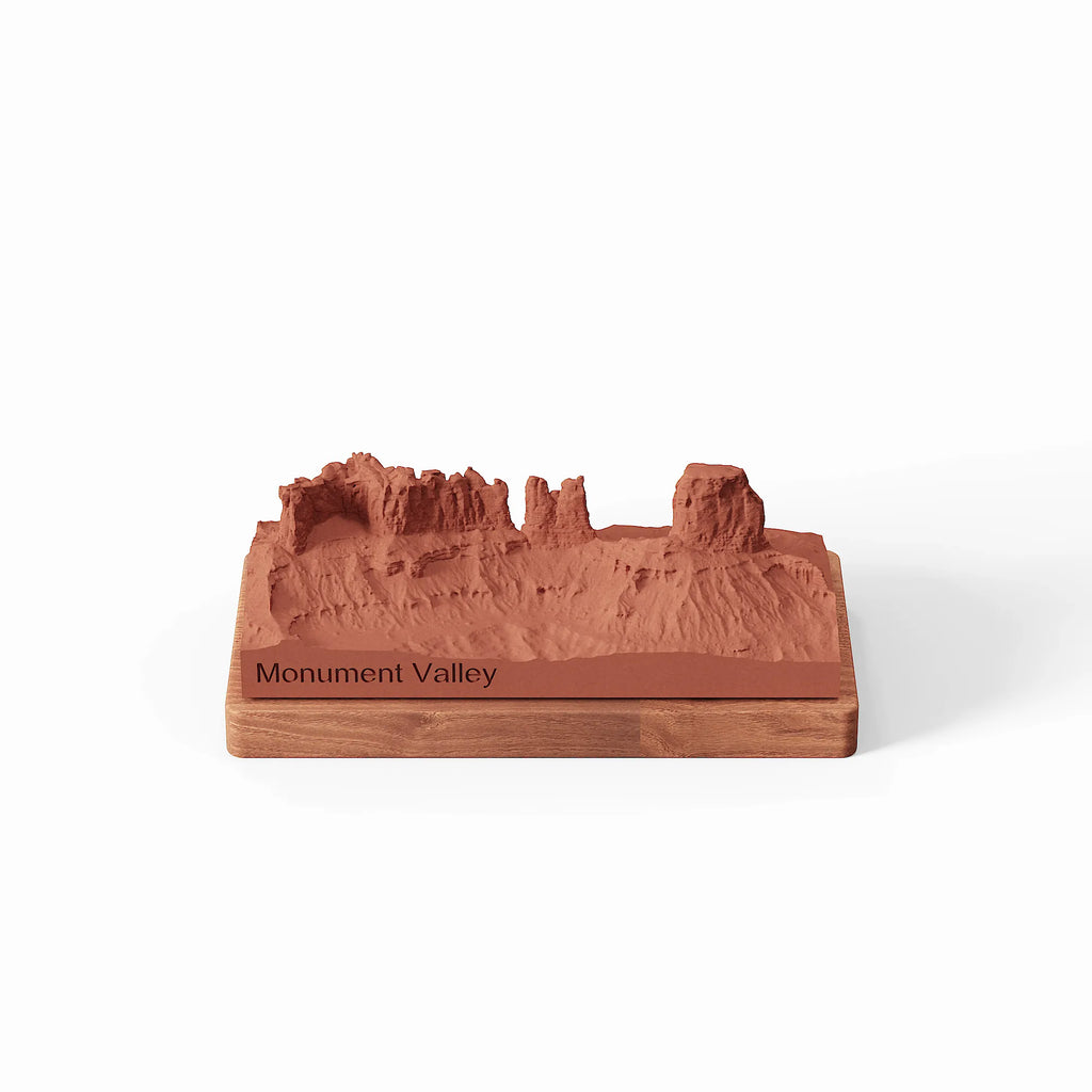 Monument Valley – handcrafted concrete replica, back view