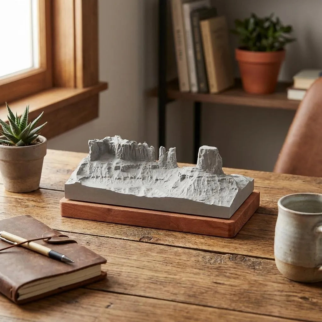 Monument Valley – architectural miniature, close-up texture detail