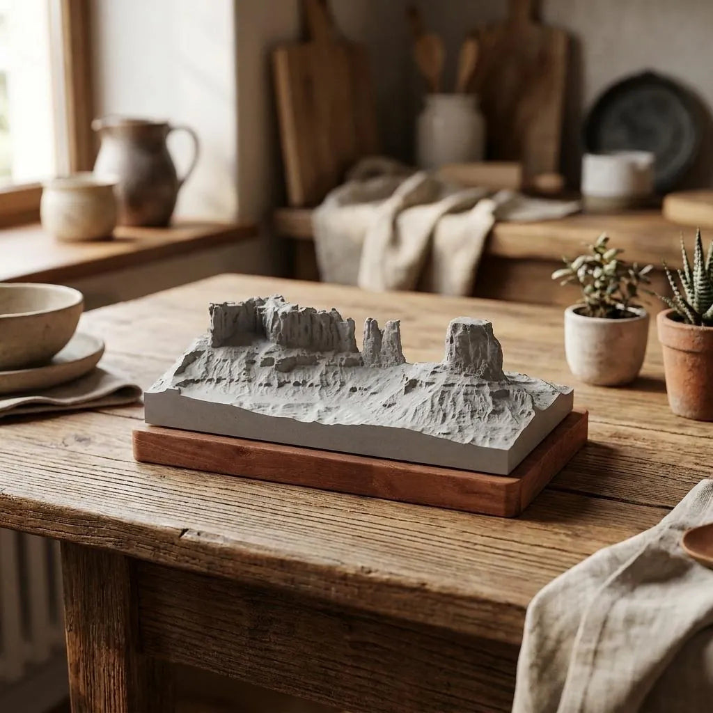 Monument Valley – concrete model, top-down view