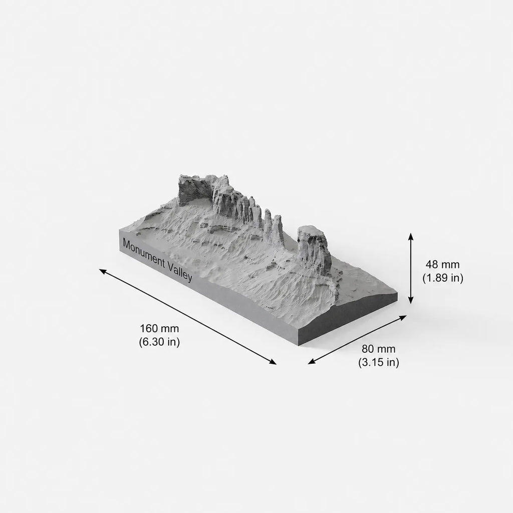 Monument Valley – concrete sculpture, detail close-up