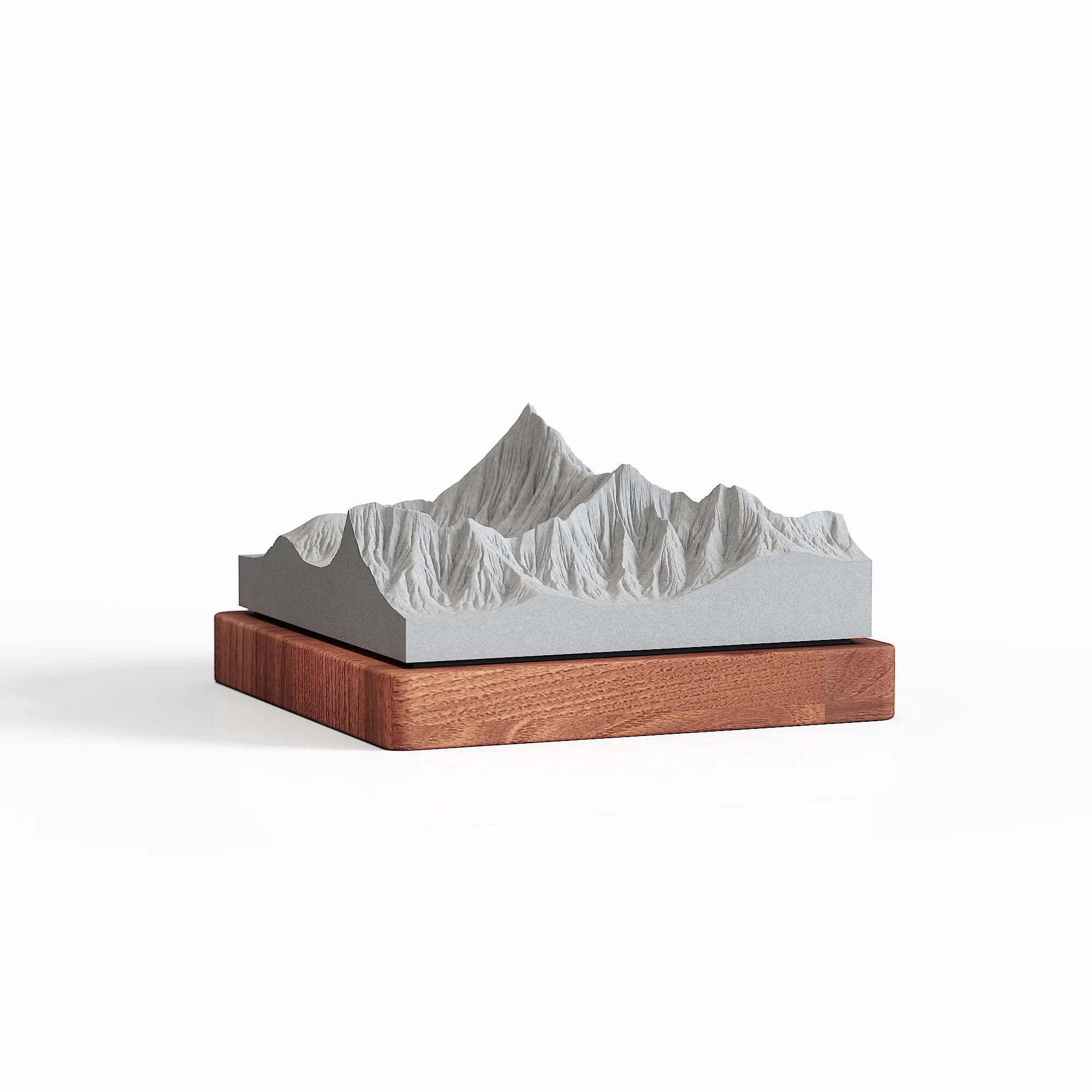 Mount Everest Concrete Model – 3D Topographic Desk Sculpture & Personalized Mountaineer Gift