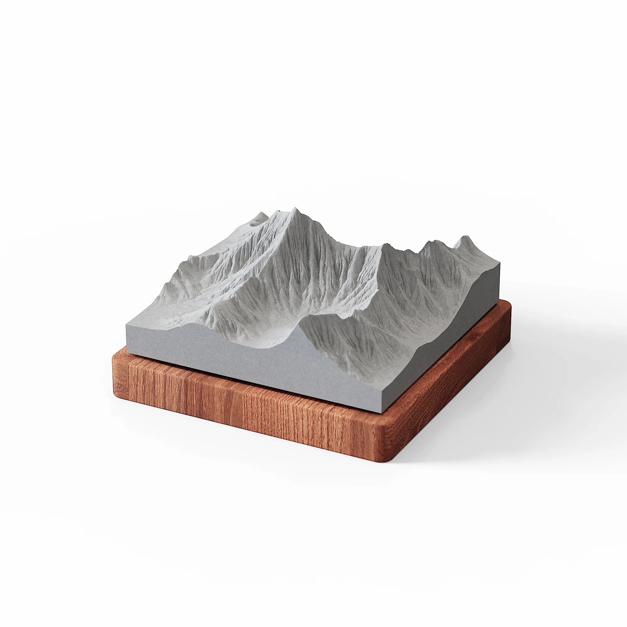 Mount Everest Concrete Model – 3D Topographic Desk Sculpture & Personalized Mountaineer Gift